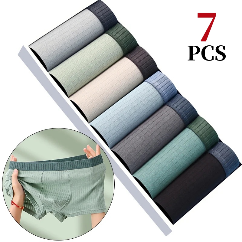 7 unids/lote de ropa interior  - Boxer Brief Pack Cotton reseña y precio